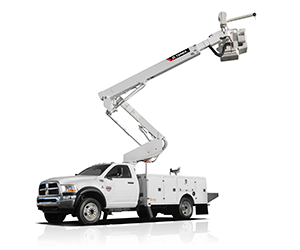 bucket trucks and cranes